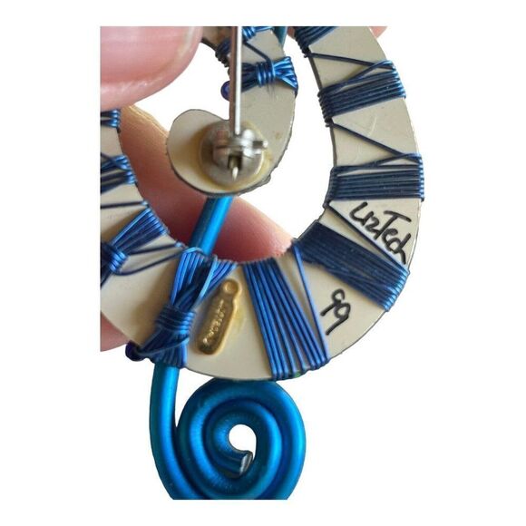 Vintage Liztech Artisian Signed Brooch Treble Clef Music Note - Picture 11 of 11